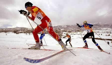 x-country ski